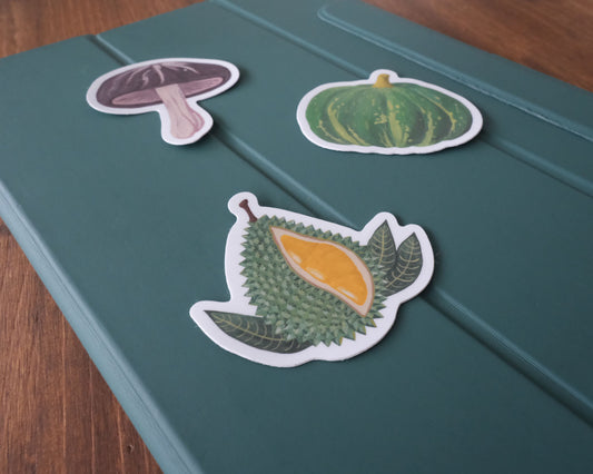 Kabocha Squash Waterproof Die-Cut White Vinyl Sticker