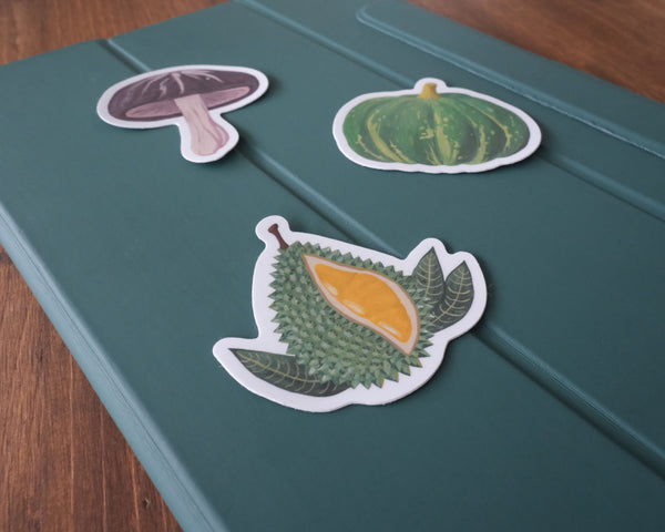 Kabocha Squash Waterproof Die-Cut White Vinyl Sticker