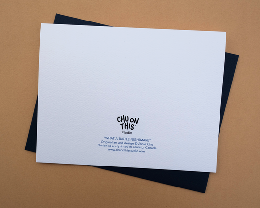 What a Turtle Nightmare Greeting Card