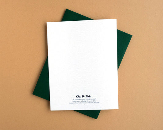 Mouse in a Panettone House Greeting Card