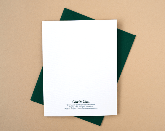 Distillery District Holiday Door - Doors of Toronto Greeting Card