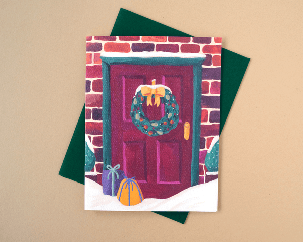 Distillery District Holiday Door - Doors of Toronto Greeting Card