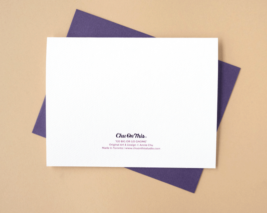Go Big or Go Gnome Holiday Greeting Card