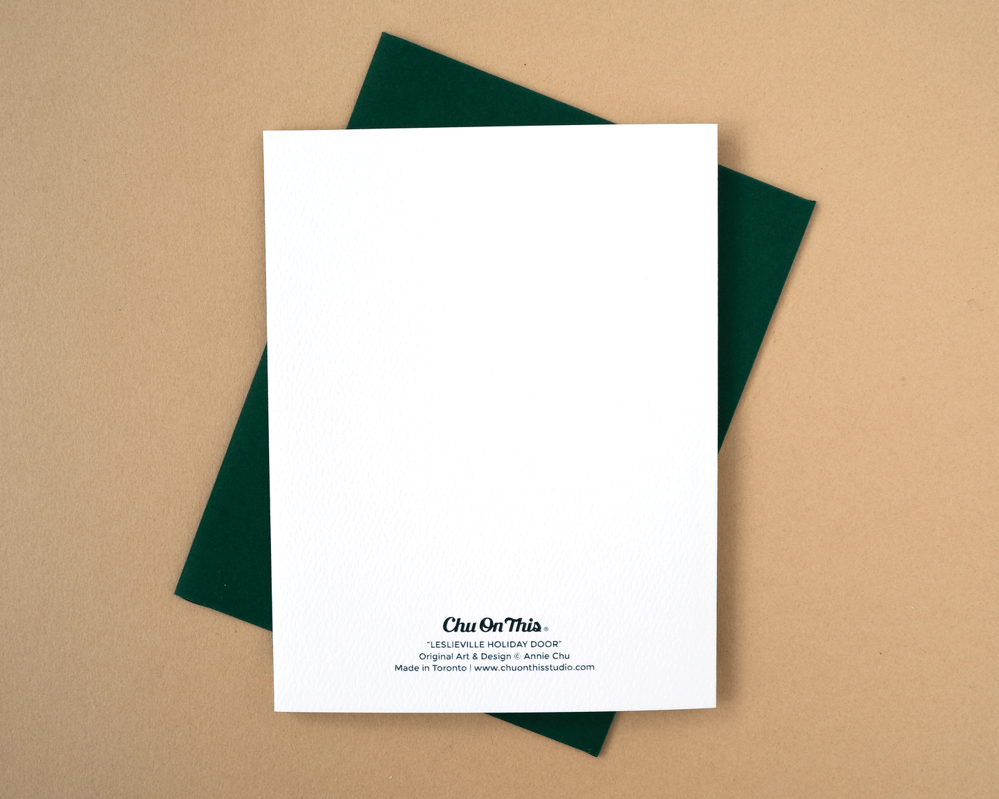 Leslieville Holiday Door - Doors of Toronto Greeting Card