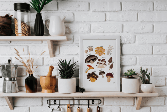 Know Your Mushrooms Art Print