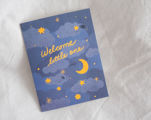 Welcome Little One New Baby Greeting Card
