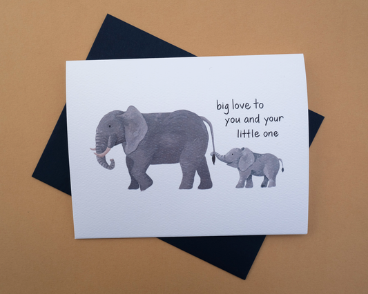 Big Love Elephants Greeting Card