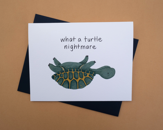What a Turtle Nightmare Greeting Card