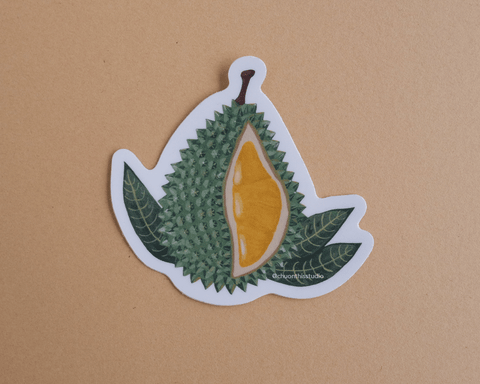 Durian Waterproof Die-Cut White Vinyl Sticker