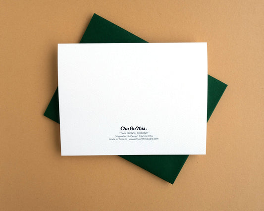 Two French Pigeons Greeting Card