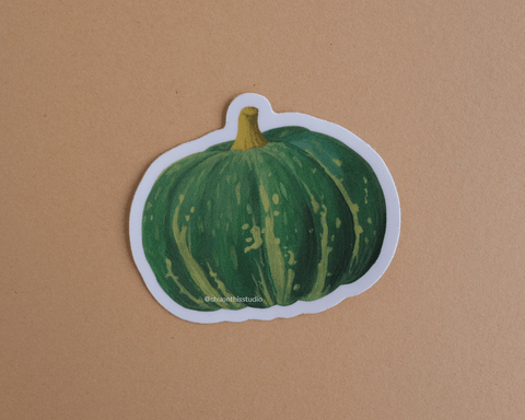 Kabocha Squash Waterproof Die-Cut White Vinyl Sticker