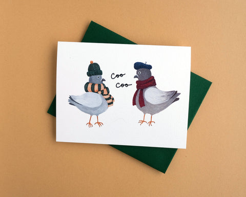 Two French Pigeons Greeting Card