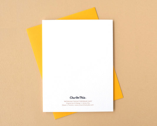 Brown Butter Buttercream Cake Birthday Card