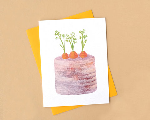 Rustic Carrot Cake Birthday Card