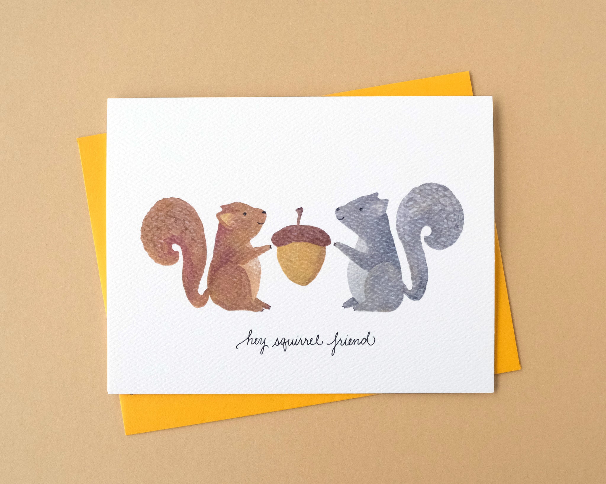 Hey Squirrel Friend Greeting Card