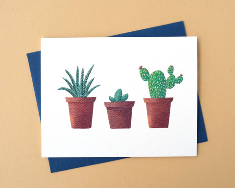 Succulent Trio Greeting Card