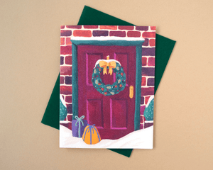 Distillery District Holiday Door - Doors of Toronto Greeting Card