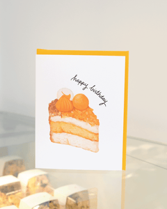 Salted Egg Yolk Happy Birthday Cake Card - LÀ LÁ Bakeshop Collaboration