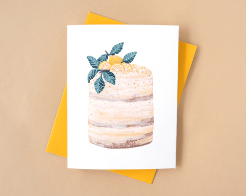 Lemon Poppy Seed Cake Birthday Card