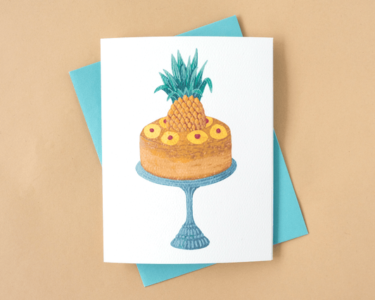 Pineapple Upside Down Cake Birthday Card