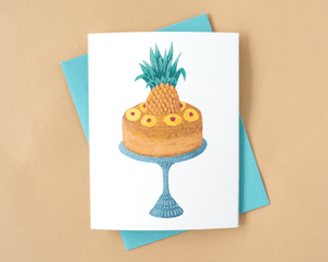 Pineapple Upside Down Cake Birthday Card