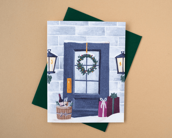 Summerhill Holiday Door - Doors of Toronto Greeting Card