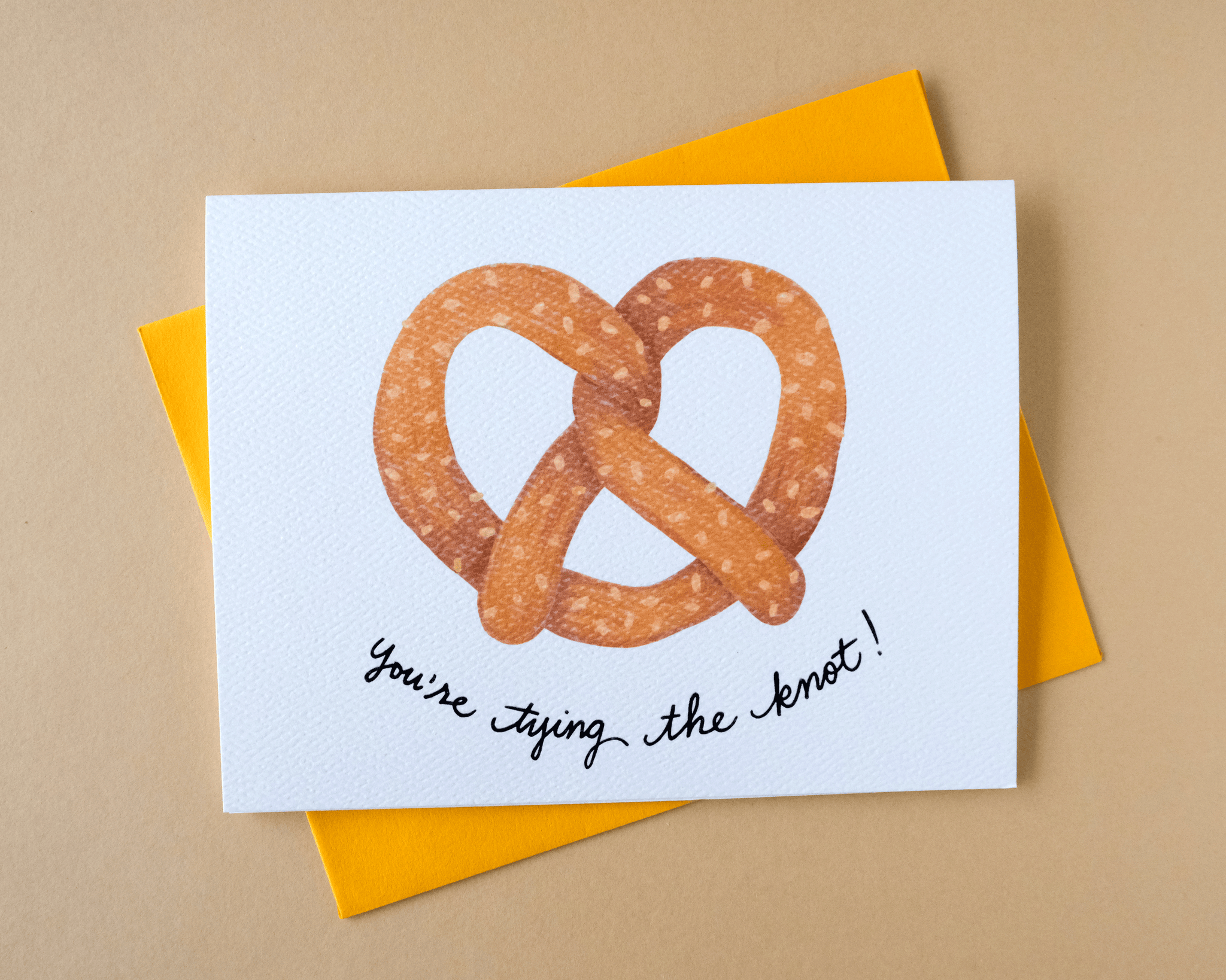 You're Tying the Knot Pretzel Card