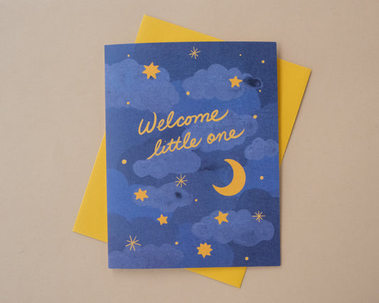 Welcome Little One New Baby Greeting Card